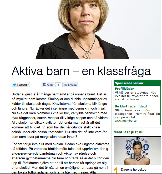 Metrokolumn aktiva barn